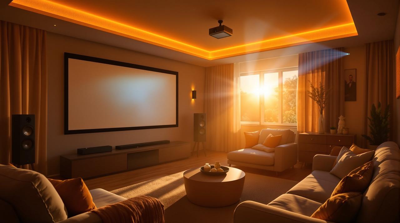 日本韩国欧美温馨家庭影院场景